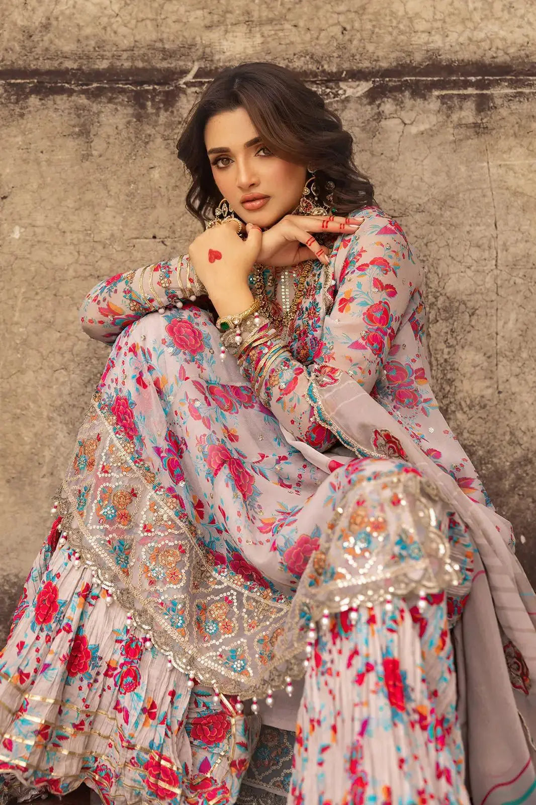 Charizma Embroidered Multi Floral Luxury Chiffon Suit 8480 - SINGHAR