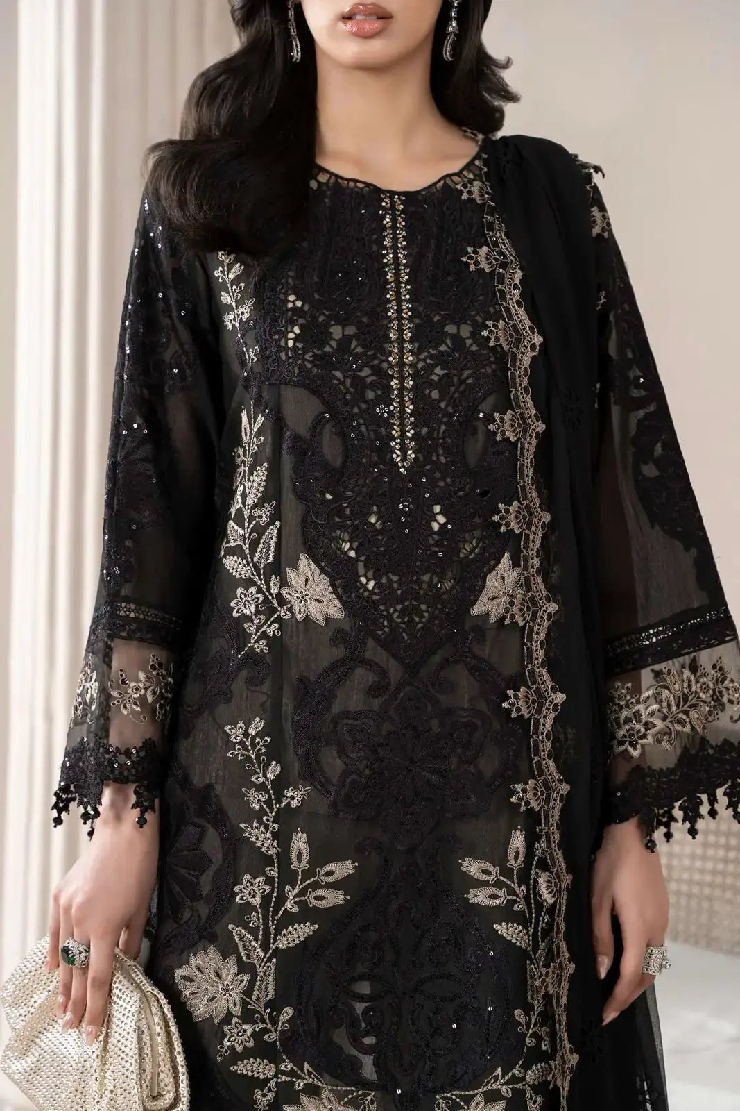 Embroidered Paper Cotton Suit 8495 - SINGHAR