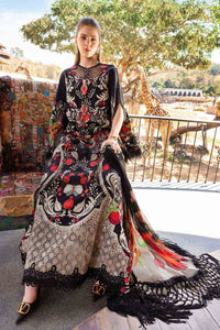 Lawn Suit Black 8443 - SINGHAR
