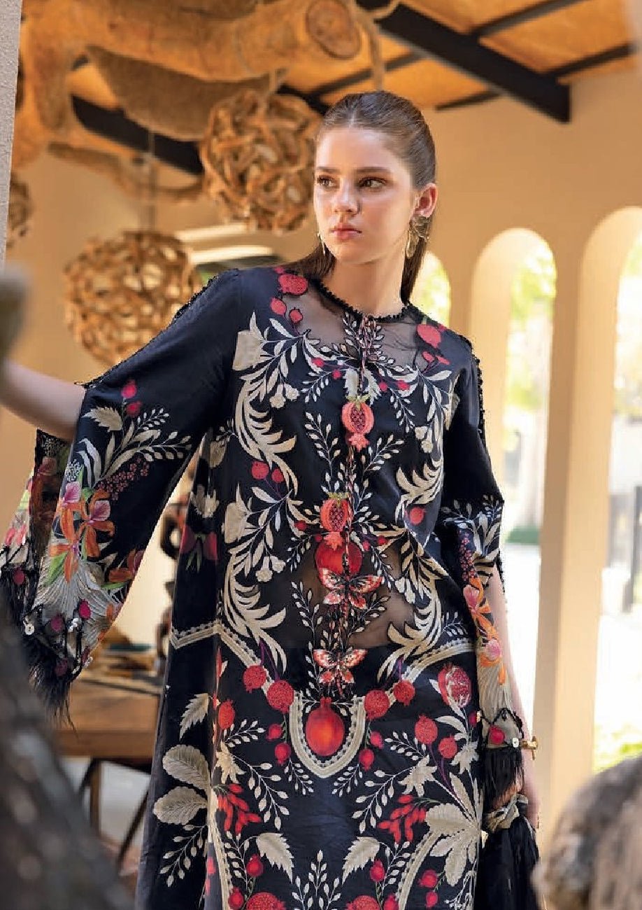 Lawn Suit Black 8443 - SINGHAR