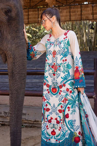 Lawn Suit Blue 8443 - SINGHAR