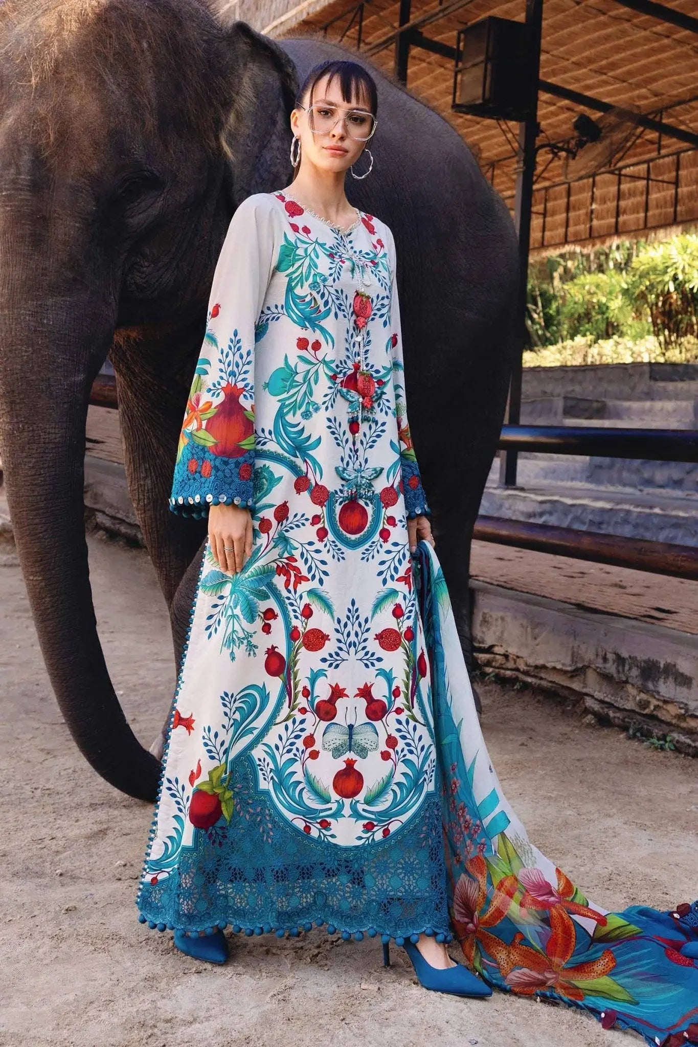 Lawn Suit Blue
