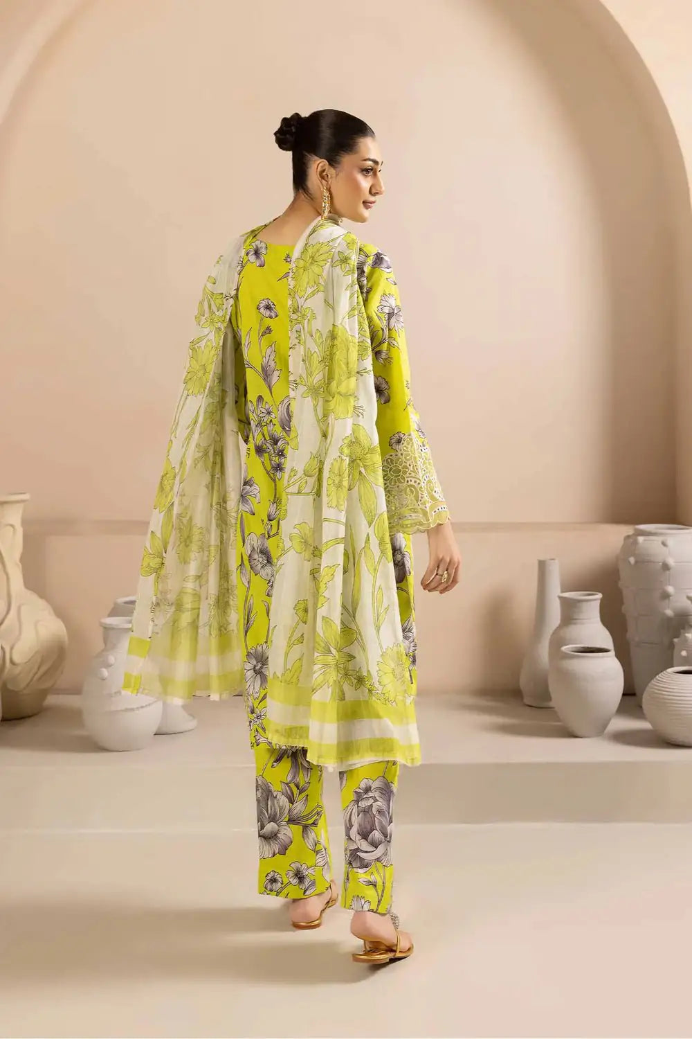 Lawn Suit Lemon 8452 - SINGHAR