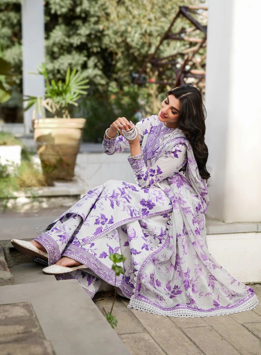 Lawn Suit Purple 8445 - SINGHAR