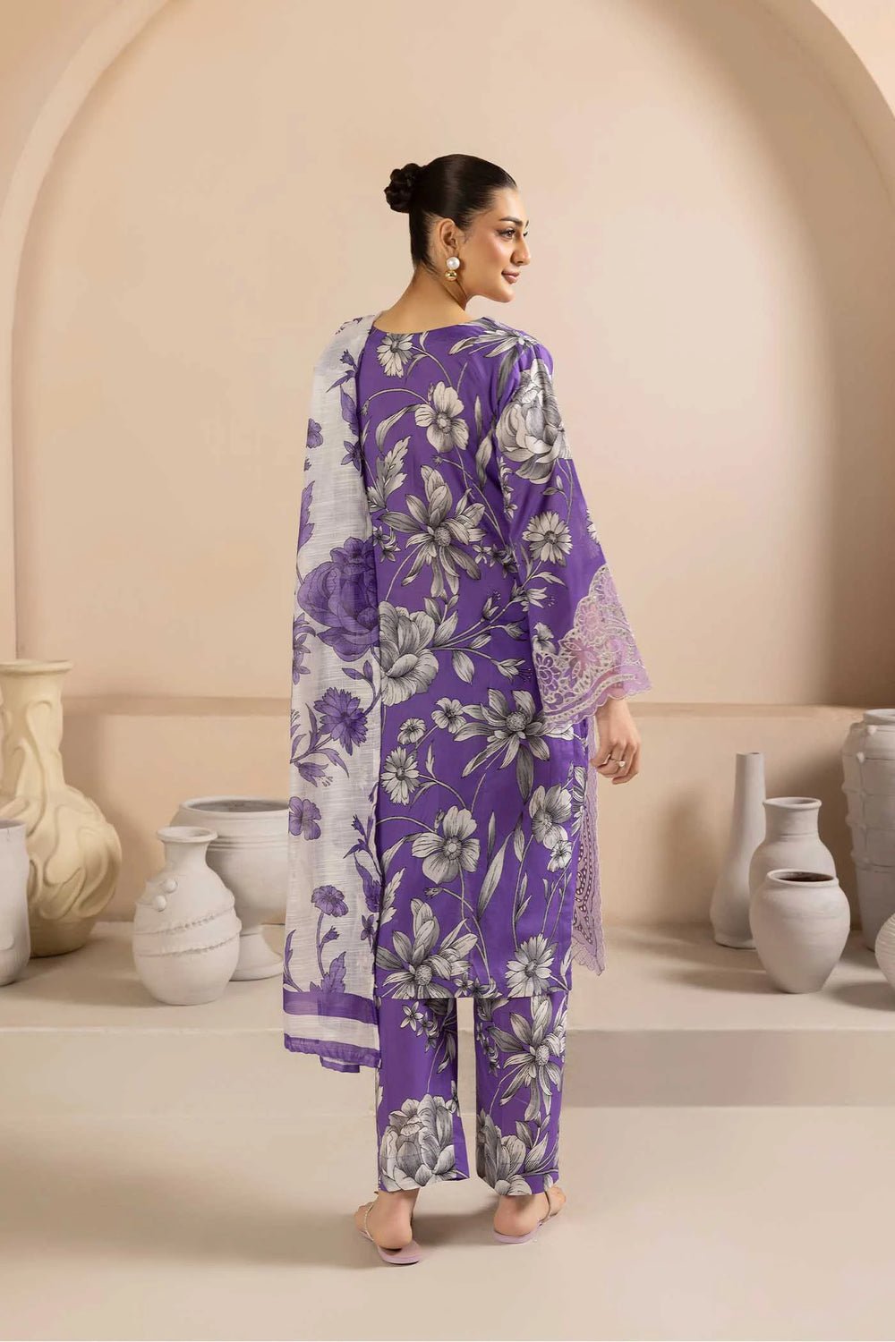 Lawn Suit Purple 8447 - SINGHAR