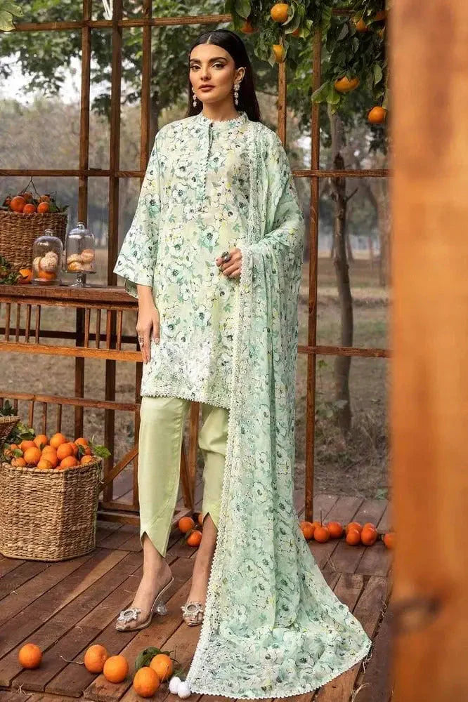 Mix Fabric Lawn Suit
