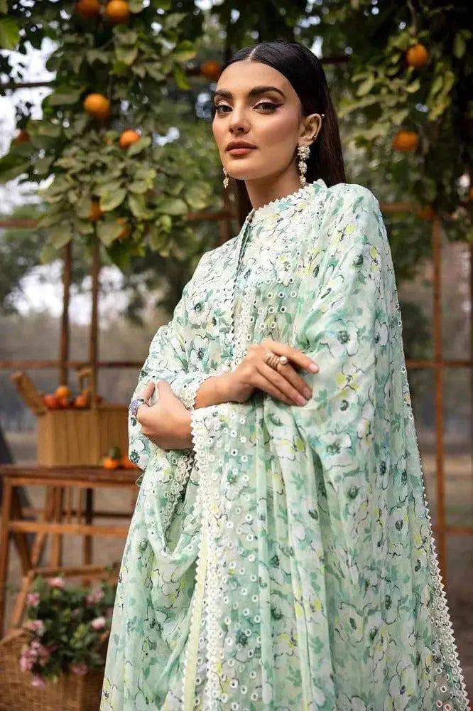 Mix Fabric Lawn Suit