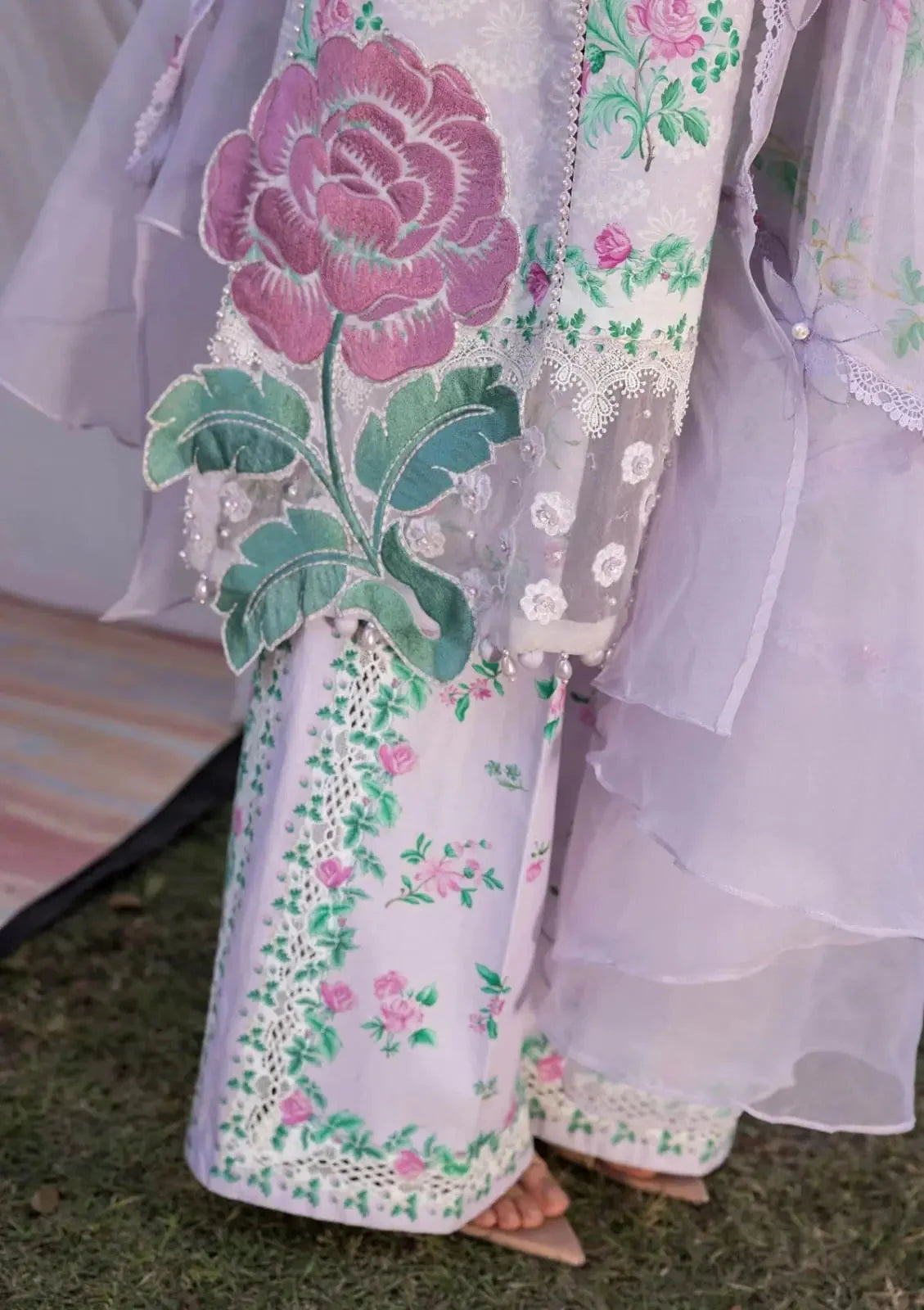 M Print lawn Suit