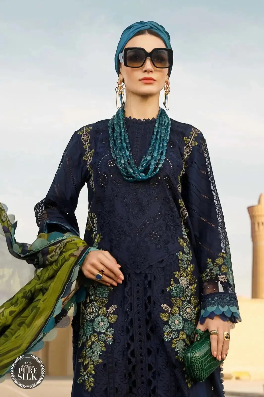 Unstitched Chikankari Embroidered Suit